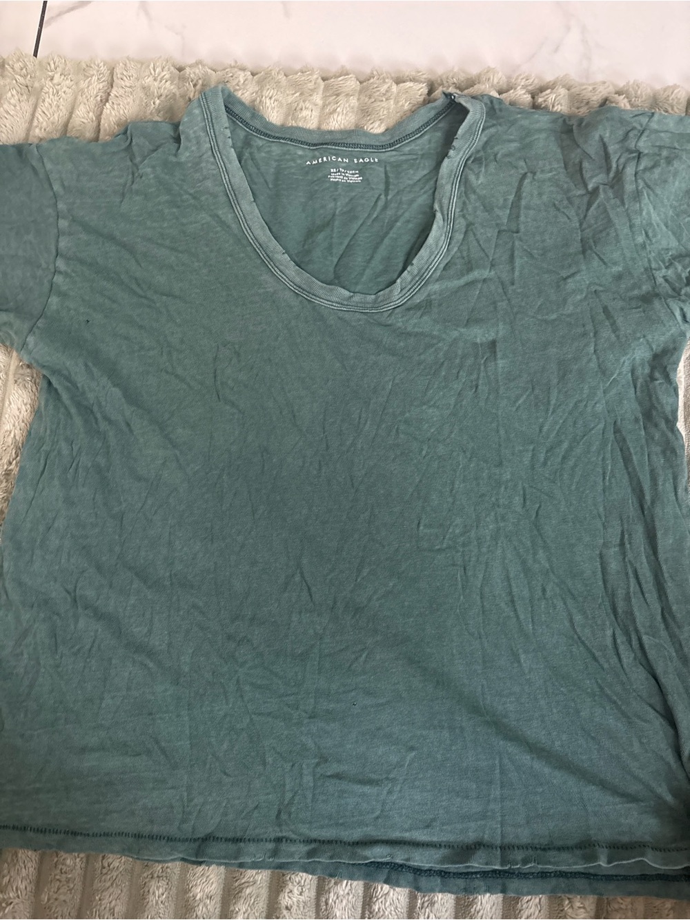 American Eagle Outfitters Short-Sleeve Crewneck Tee in Seafoam Green